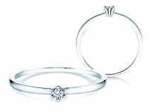 Anello di Fidanzamento Classic Petite in 14K oro bianco con diamante 0,13ct G/SI