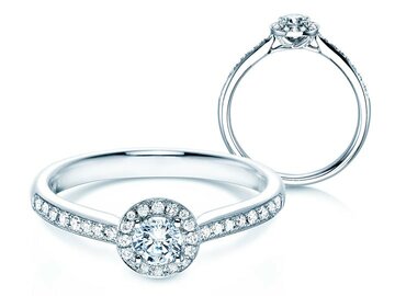 Anello di Fidanzamento Halo Petite