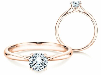 Anello di Fidanzamento Delight in 18K oro rosa con diamante 0,40ct G/SI