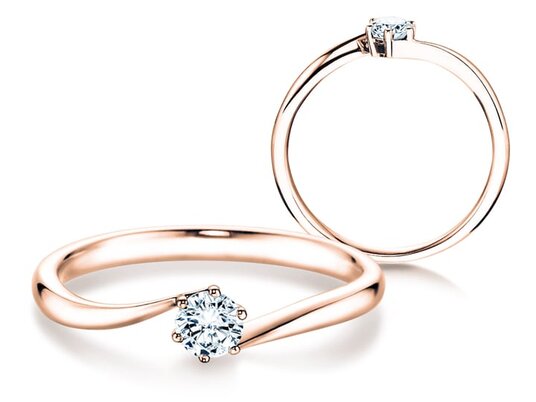 Anello di Fidanzamento Devotion in 9K oro bianco con diamante 0,25ct H/SI