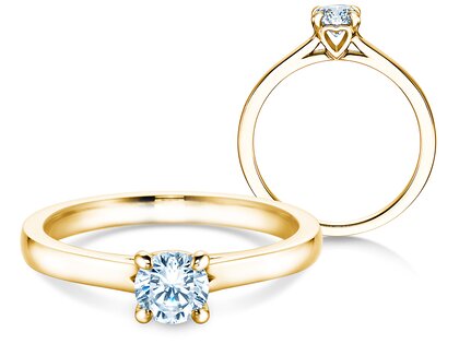 Anello di Fidanzamento Romance in 9K oro giallo con diamante 0,50ct G/SI