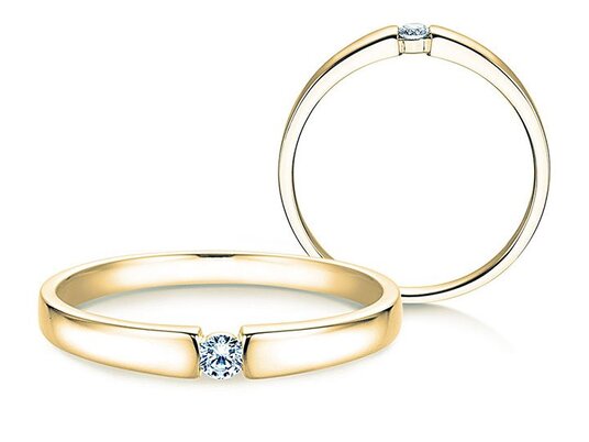 Anello di Fidanzamento Infinity Petite in oro giallo