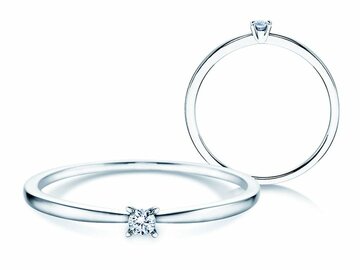 Anello di Fidanzamento Modern Petite in oro bianco