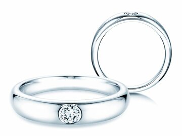 Anello di Fidanzamento Promise in argento 925/- con diamante 0,03ct G/SI