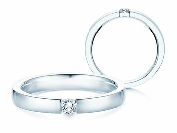 Anello di Fidanzamento Infinity in oro bianco