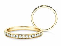 Anello di Fidanzamento Alliance-/Eternityring in 14K oro giallo con diamanti 0,30ct G/SI