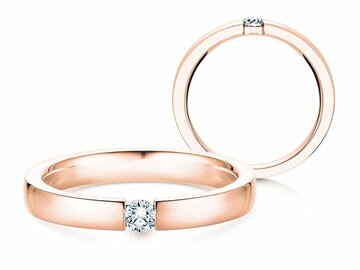 Anello di Fidanzamento Infinity in oro rosa