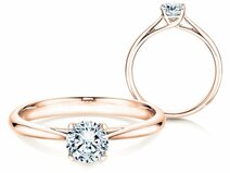 Anello di Fidanzamento Delight in 18K oro rosa con diamante 0,40ct G/SI