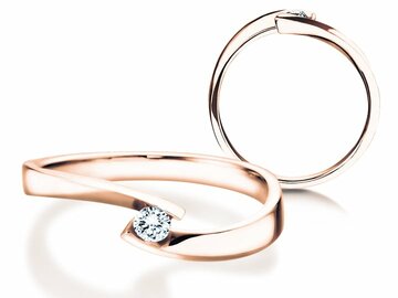Anello di Fidanzamento Twist Petite in oro rosa