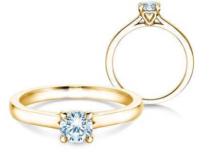 Anello di Fidanzamento Romance in 14K oro giallo con diamante 0,50ct G/SI