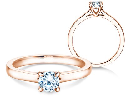 Anello di Fidanzamento Romance in 18K oro rosa con diamante 0,50ct G/SI