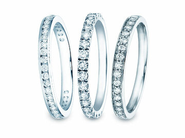 Anelli eternity – fascia dell'anello incastonata di diamanti