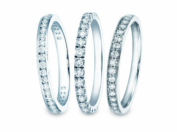 Anelli eternity  – fascia dell'anello incastonata di diamanti