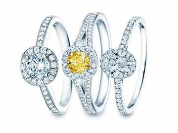 Anelli halo – pietra principale & corona di diamanti