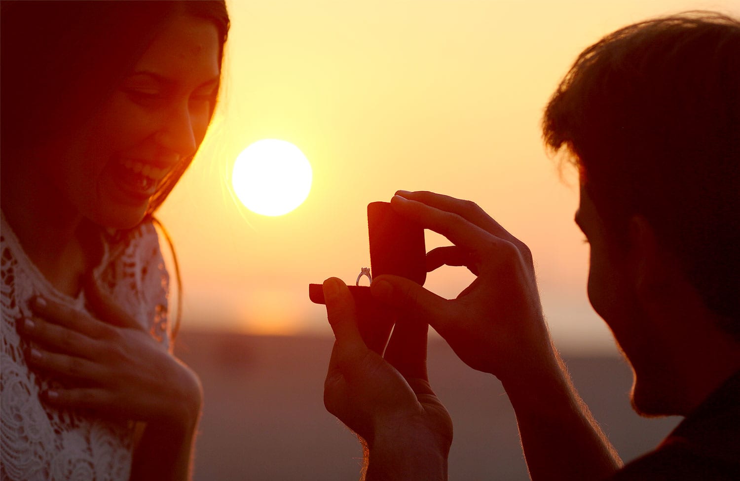 Proposta di matrimonio in spiaggia