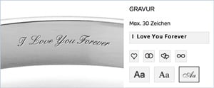 Gravure gratuite avec aperçu en temps réel chez baguedefiancaille.fr