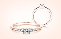 Anelli di fidanzamento d'oro rosa