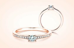 Anelli di fidanzamento d'oro rosa