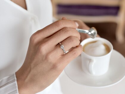 Anello di Fidanzamento Romance in 14K oro bianco con diamante 2,50ct H/SI