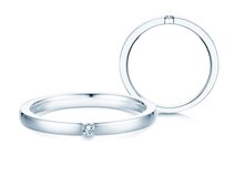 Anello di Fidanzamento Infinity in argento 925/- con diamante 0,15ct G/SI