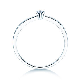 Anello di Fidanzamento Classic Petite in 14K oro bianco con diamante 0,05ct G/SI