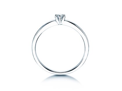 Anello di Fidanzamento Classic Petite in 14K oro bianco con diamante 0,09ct G/SI