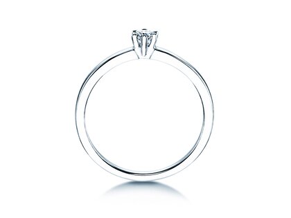 Anello di Fidanzamento Classic Petite in 14K oro bianco con diamante 0,13ct G/SI