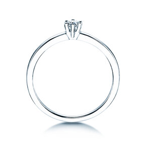 Anello di Fidanzamento Classic Petite in 14K oro bianco con diamante 0,13ct G/SI