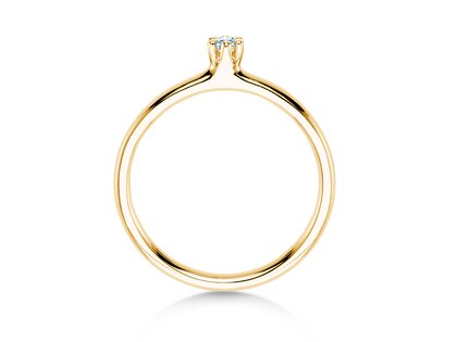 Anello di Fidanzamento Classic 6 in 14K oro giallo con diamante 0,05ct H/SI