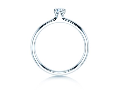 Anello di Fidanzamento Classic 6 in 9K oro bianco con diamante 0,15ct H/SI