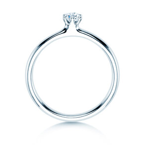 Anello di Fidanzamento Classic 6 in 9K oro bianco con diamante 0,15ct H/SI