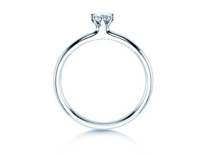 Anello di Fidanzamento Classic 6 in 9K oro bianco con diamante 0,25ct H/SI