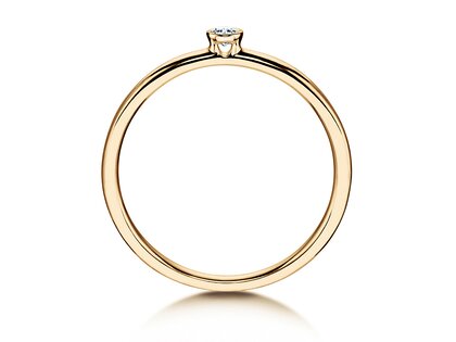 Anello di Fidanzamento Eternal in 14K oro giallo con diamante 0,05ct H/SI