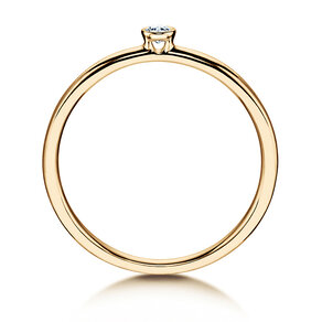 Anello di Fidanzamento Eternal in 14K oro giallo con diamante 0,05ct H/SI