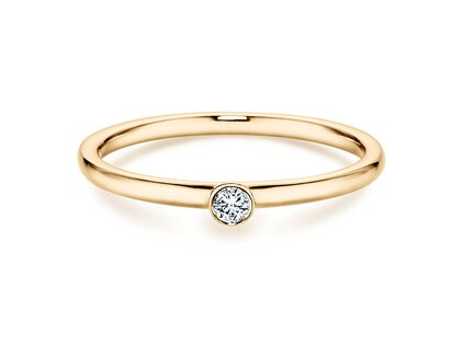 Anello di Fidanzamento Eternal in 14K oro giallo con diamante 0,05ct H/SI