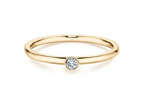 Anello di Fidanzamento Eternal in 14K oro giallo con diamante 0,05ct H/SI