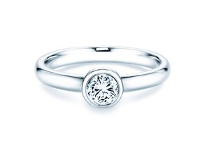 Anello di Fidanzamento Eternal in 9K oro bianco con diamante 0,40ct D/IF