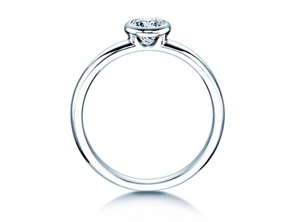 Anello di Fidanzamento Eternal in 9K oro bianco con diamante 0,40ct D/IF