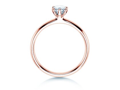 Anello di Fidanzamento Classic 6 in 14K oro rosa con diamante 0,30ct H/SI