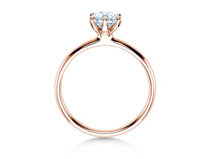 Anello di Fidanzamento Classic 6 in 18K oro rosa con diamante 0,75ct H/SI