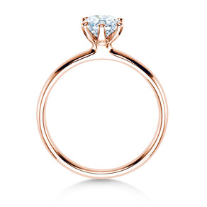 Anello di Fidanzamento Classic 6 in 18K oro rosa con diamante 0,75ct H/SI