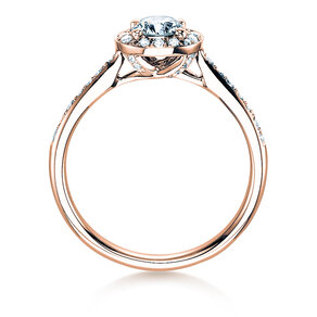 Anello di Fidanzamento Halo Classic in 18K oro rosa con diamanti 0,78ct G/SI