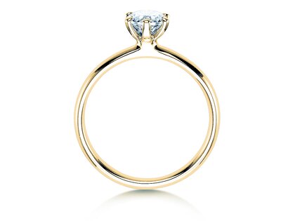 Anello di Fidanzamento Classic 6 in 9K oro giallo con diamante 0,60ct H/SI