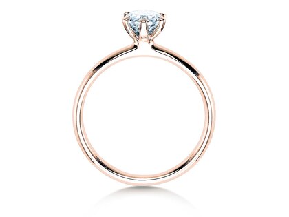 Anello di Fidanzamento Classic 6 in 18K oro rosa con diamante 0,60ct H/SI
