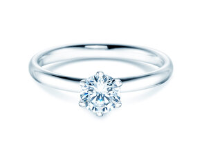 Anello di Fidanzamento Classic 6 in 18K oro bianco con diamante 0,60ct H/SI