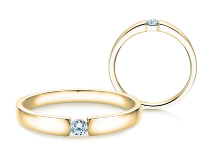 Anello di Fidanzamento Infinity Petite in 14K oro giallo con diamante 0,09ct G/SI