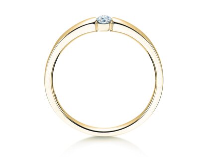 Anello di Fidanzamento Infinity Petite in 14K oro giallo con diamante 0,09ct G/SI