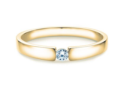 Anello di Fidanzamento Infinity Petite in 14K oro giallo con diamante 0,09ct G/SI