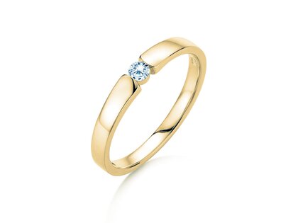 Anello di Fidanzamento Infinity Petite in 14K oro giallo con diamante 0,09ct G/SI