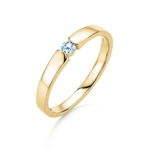 Anello di Fidanzamento Infinity Petite in 14K oro giallo con diamante 0,09ct G/SI
